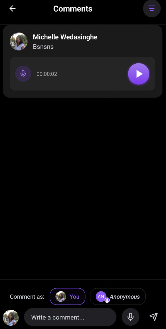 WhisperWall community features